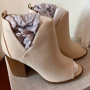 Double V Peep Toe Bootie
